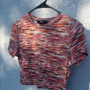 Colorful Striped Crop Top